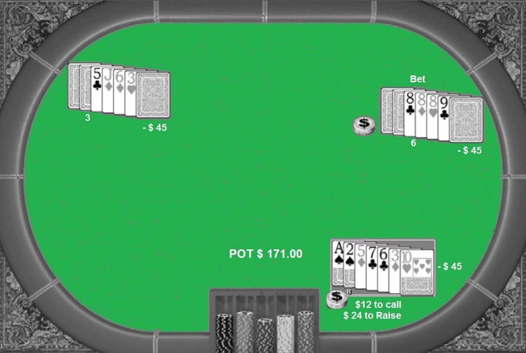 The succession of unsuited low cards tells you this poker player was going for low