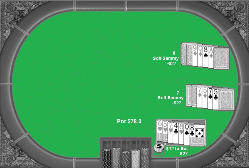  Your straight may be beaten in two places, but there’s no way to be sure