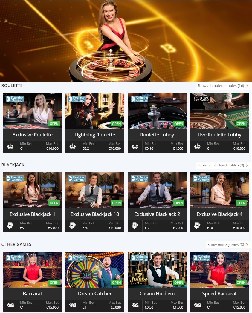 Betsson Live Dealers